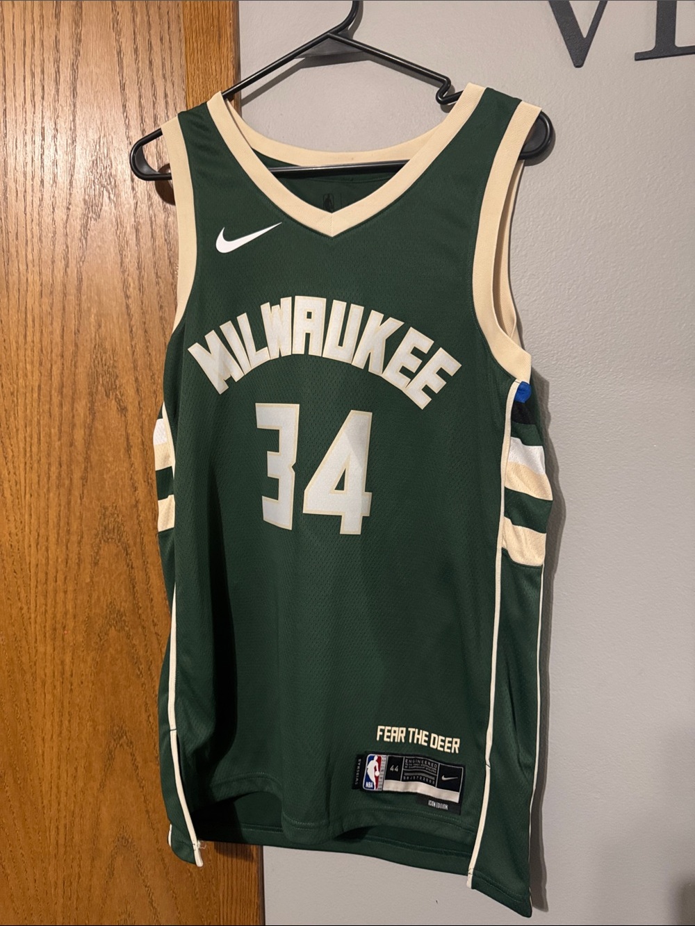 Nike Green Milwaukee Bucks #34 Basketball Jersey